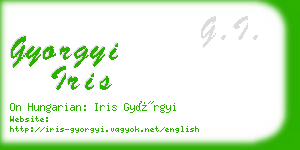 gyorgyi iris business card